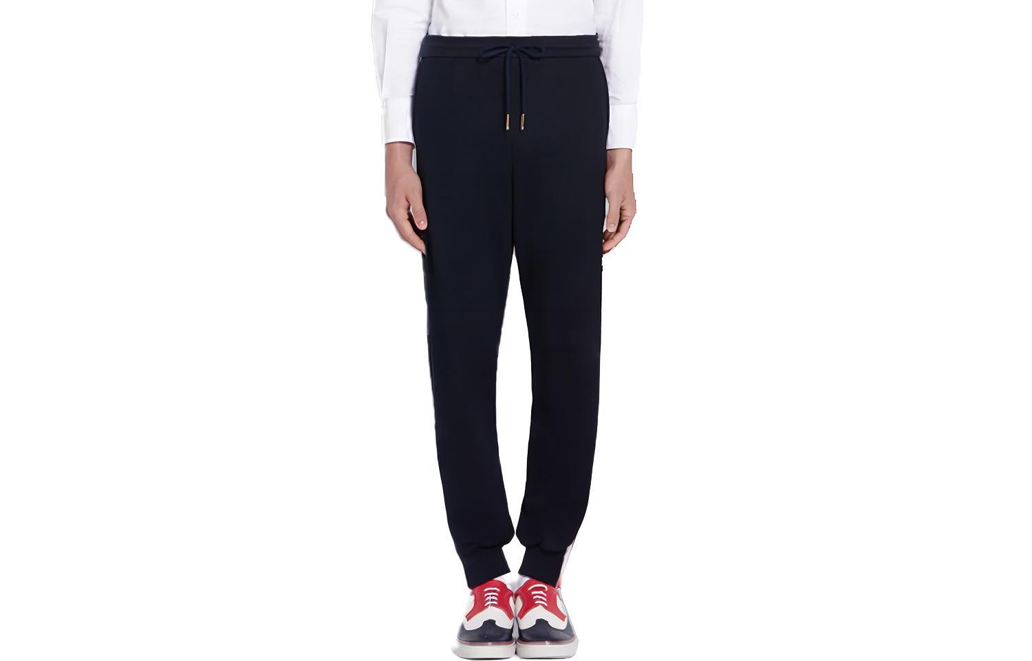Thom Browne Navy Sweatpants with Side Stripes MJQ091A-6168-415