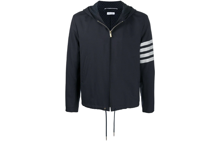 Thom Browne Navy Wool Jacket with Four-Bar Stripes Hoodie MJO136A-06146-415 圖 2