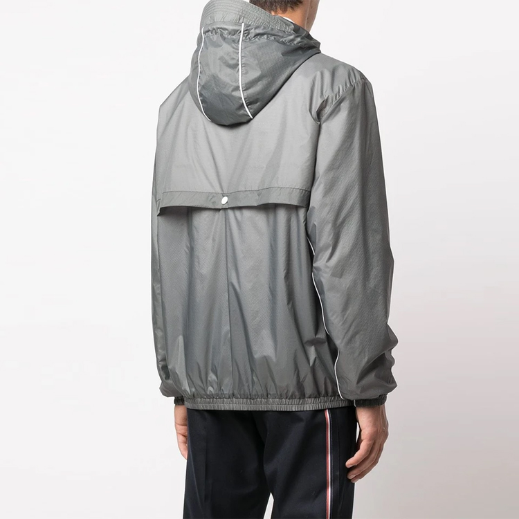 Thom Browne Nylon Drawstring Half-Zip Hooded Jacket Grey Men’s MJT285A-06859-045 圖 6