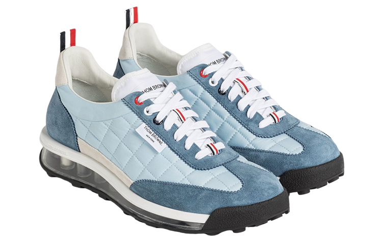 Order Thom Browne Sepatu Sneaker Rendah Nilon Quilted 'Biru' MFD239BF0241480