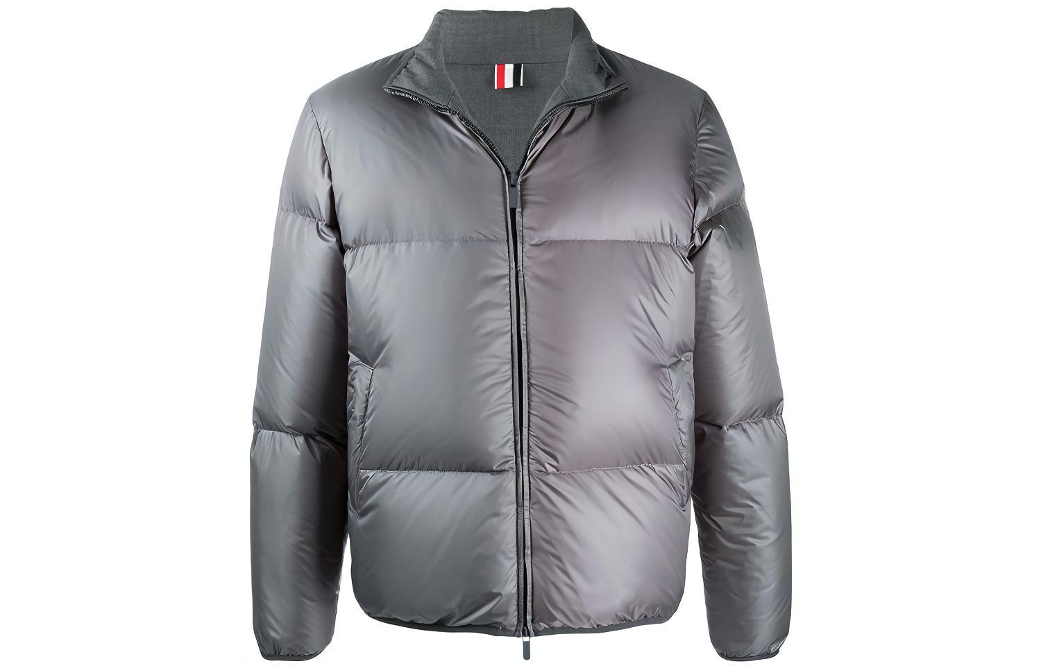 Thom Browne Nylon Zip Solid Loose Fit Jacket - Mid Grey MJD078X-05411-035