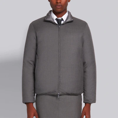 Thom Browne 尼龙拉链宽松版夹克 - 中灰色 MJD078X-05411-035 Purchase Thom Browne 尼龙拉链宽松版夹克 - 中灰色 MJD078X-05411-035