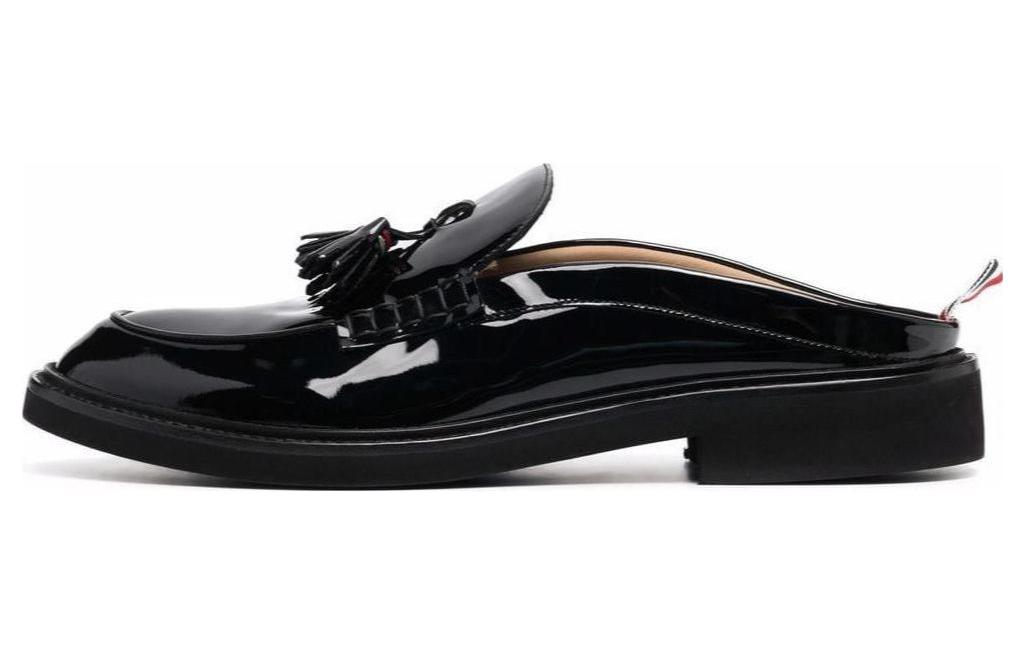 Thom Browne Patent Leather Mules 'Black Tassel'