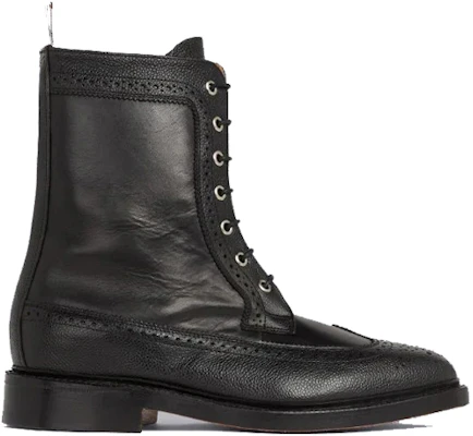 Thom Browne 黑色鹅卵石纹皮革靴 MFB182A06257001 Order Thom Browne 黑色鹅卵石纹皮革靴 MFB182A06257001