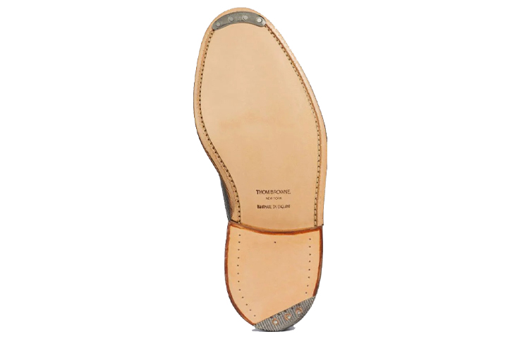 Shop Thom Browne 黑色鹅卵石纹皮革靴 MFB182A06257001