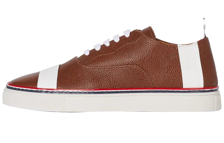 Buy Thom Browne Pebble Grain Leather Sneaker 'Brown' MFD179A06257210