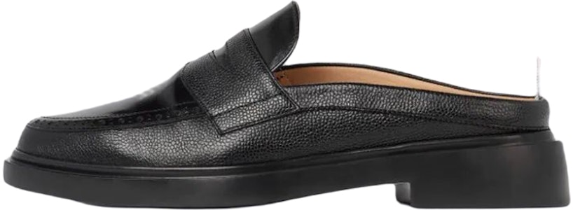 THOM BROWNE Penny 粒面小牛皮樂福穆勒鞋 黑色 Buy THOM BROWNE Penny 粒面小牛皮樂福穆勒鞋 黑色
