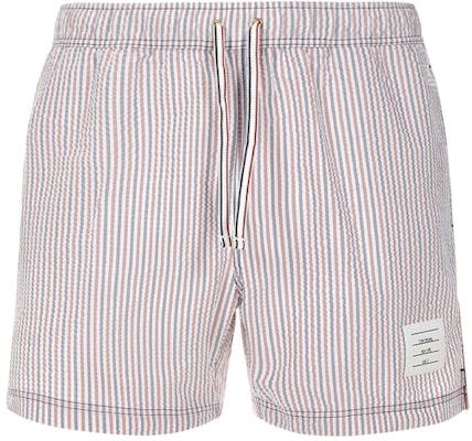 トムブラウン ピンク ナイロン シアサッカーストライプ 水着 ショーツ ルーズフィット MTT022E-07319-960 Order トムブラウン ピンク ナイロン シアサッカーストライプ 水着 ショーツ ルーズフィット MTT022E-07319-960