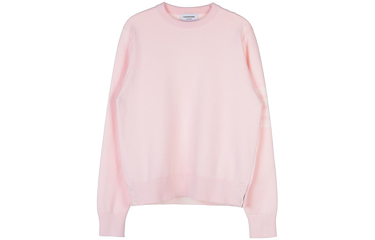 Thom Browne Pink Striped Print Crewneck Sweatshirt Long Sleeve MKA408A-Y3006-642