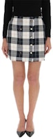 Thom Browne Plaid Button A-line Mini Skirt White Back to School Edition FGC442T-03027-415 Thom Browne Plaid Button A-line Mini Skirt White Back to School Edition FGC442T-03027-415