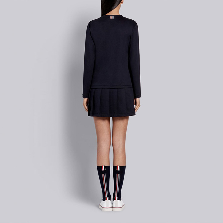 Purchase トムブラウン プリーツ ローウエスト ドレス ネイビーブルー FJD064A-06840-415