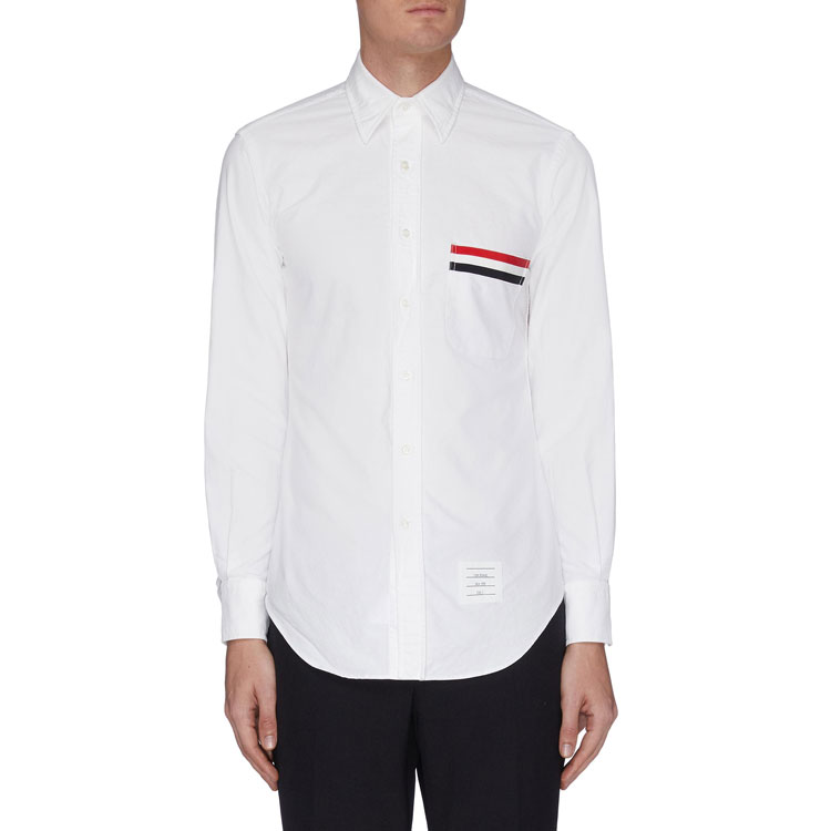 Thom Browne Pocket Stripe Long Sleeve Shirt White MWL288A-06177-100 圖 4