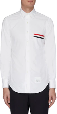 Thom Browne Pocket Stripe Long Sleeve Shirt White MWL288A-06177-100 Shop Thom Browne Pocket Stripe Long Sleeve Shirt White MWL288A-06177-100