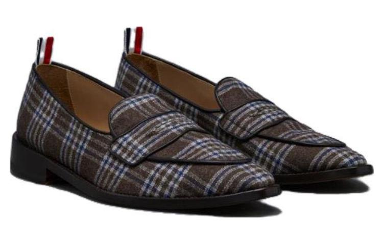 Thom Browne Pointed Toe Wool Loafers 'Brown CMFT' 圖 4