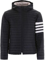 Thom Browne Quilted Four-Bar Goose Down Jacket Navy Blue - MJD022X-05411-415 Thom Browne Quilted Four-Bar Goose Down Jacket Navy Blue - MJD022X-05411-415