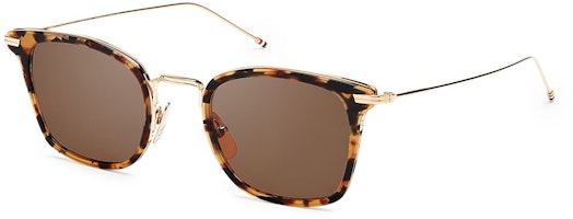 THOM BROWNE Rectangle Metal Sunglasses Tortoiseshell Unisex Style. TBS905-49-02 THOM BROWNE Rectangle Metal Sunglasses Tortoiseshell Unisex Style. TBS905-49-02