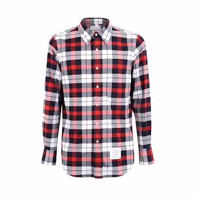 Thom Browne Red Plaid Button-Up Long Sleeve Shirt MWL272A-06309-960