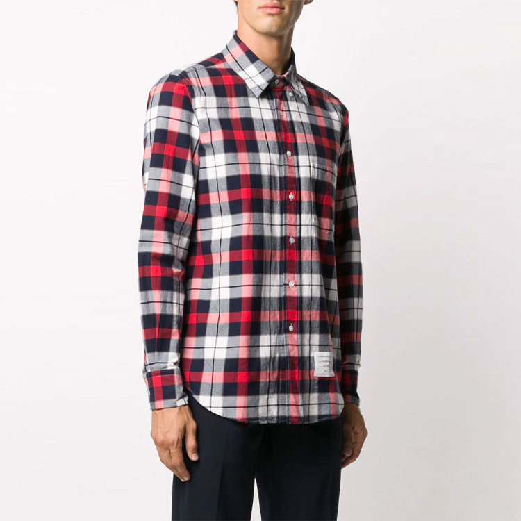 Thom Browne Red Plaid Button-Up Long Sleeve Shirt MWL272A-06309-960 圖 5