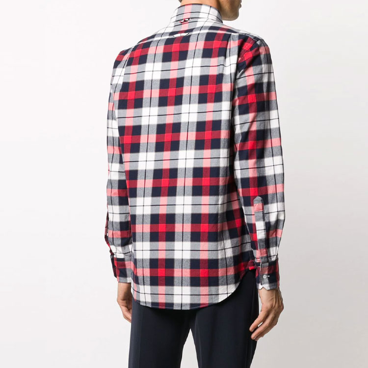 Thom Browne Red Plaid Button-Up Long Sleeve Shirt MWL272A-06309-960 圖 6
