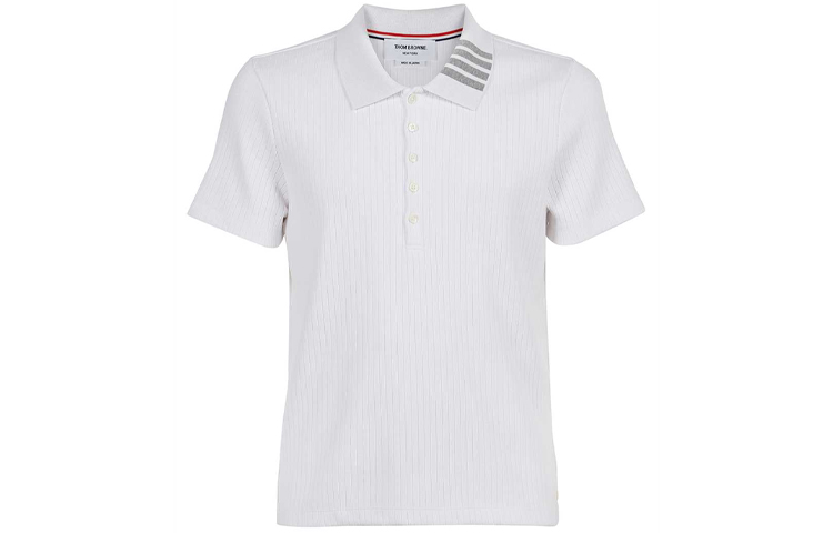 Order Thom Browne 四條紋領口寬鬆版型 Polo 衫 MJP116A-07063-100