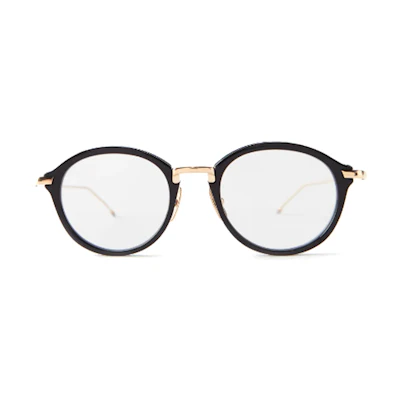 THOM BROWNE Retro Round Optical Glasses Gold Titanium Frame Eyewear. UEO011A-G0003-001