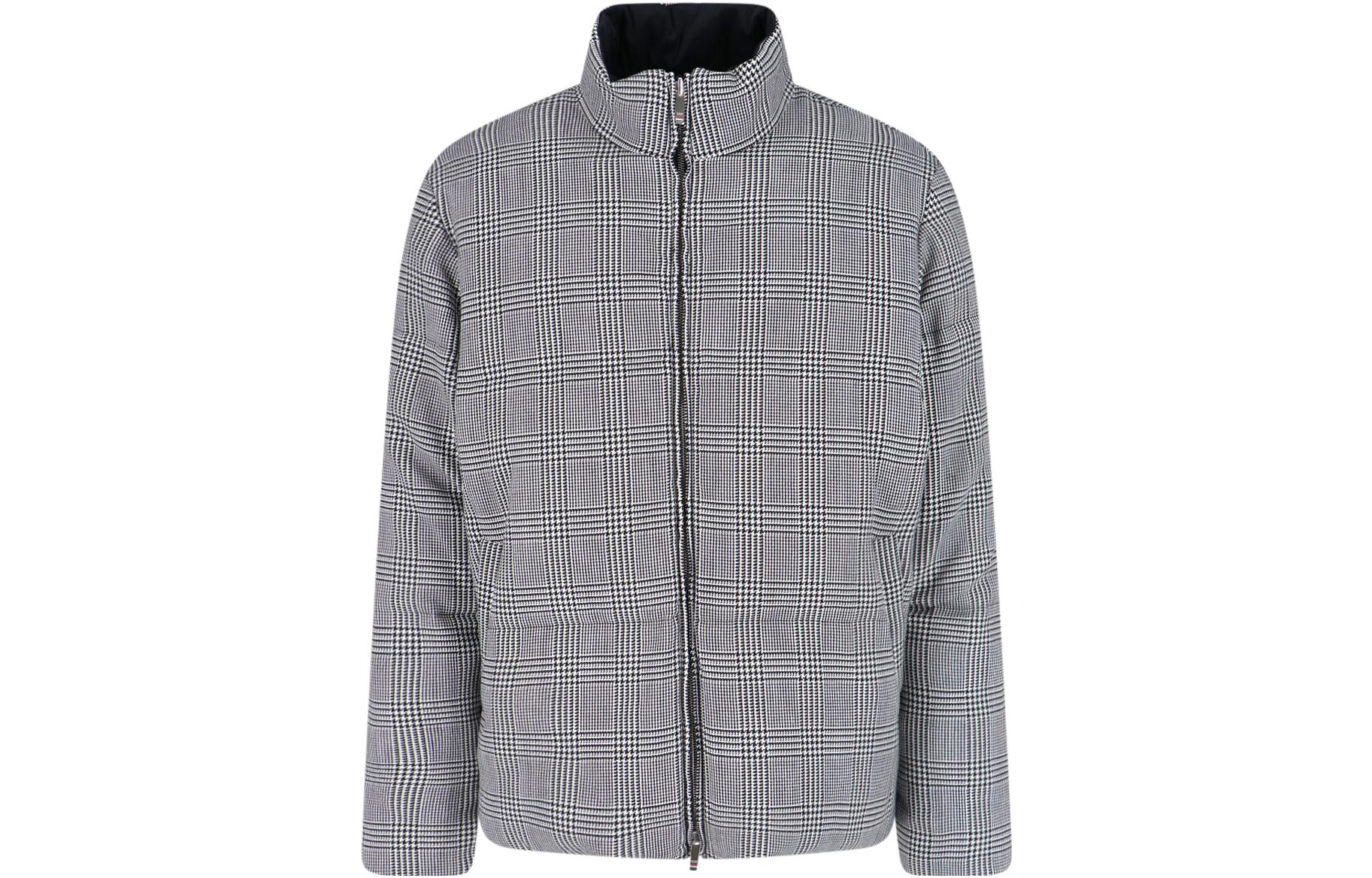 Order Thom Browne 黑色长袖双面拉链夹克 MJD091X-F0338-980