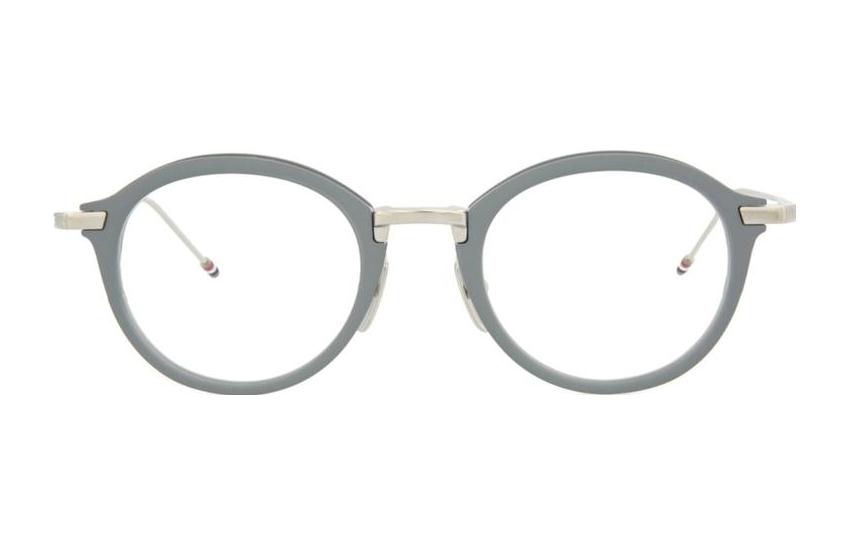 Order Montura Óptica Redonda de Metal Unisex Gris THOM BROWNE. TB110-B