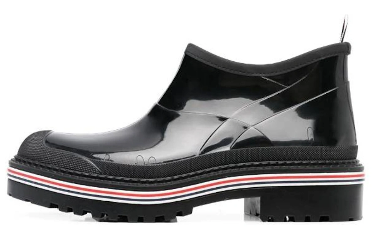 Thom Browne Rubber Pull-On Boot 'Glossy Black'