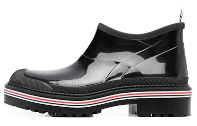 Thom Browne Rubber Pull-On Boot 'Glossy Black'