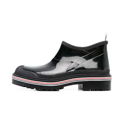 Thom Browne Rubber Pull-On Boot 'Glossy Black'