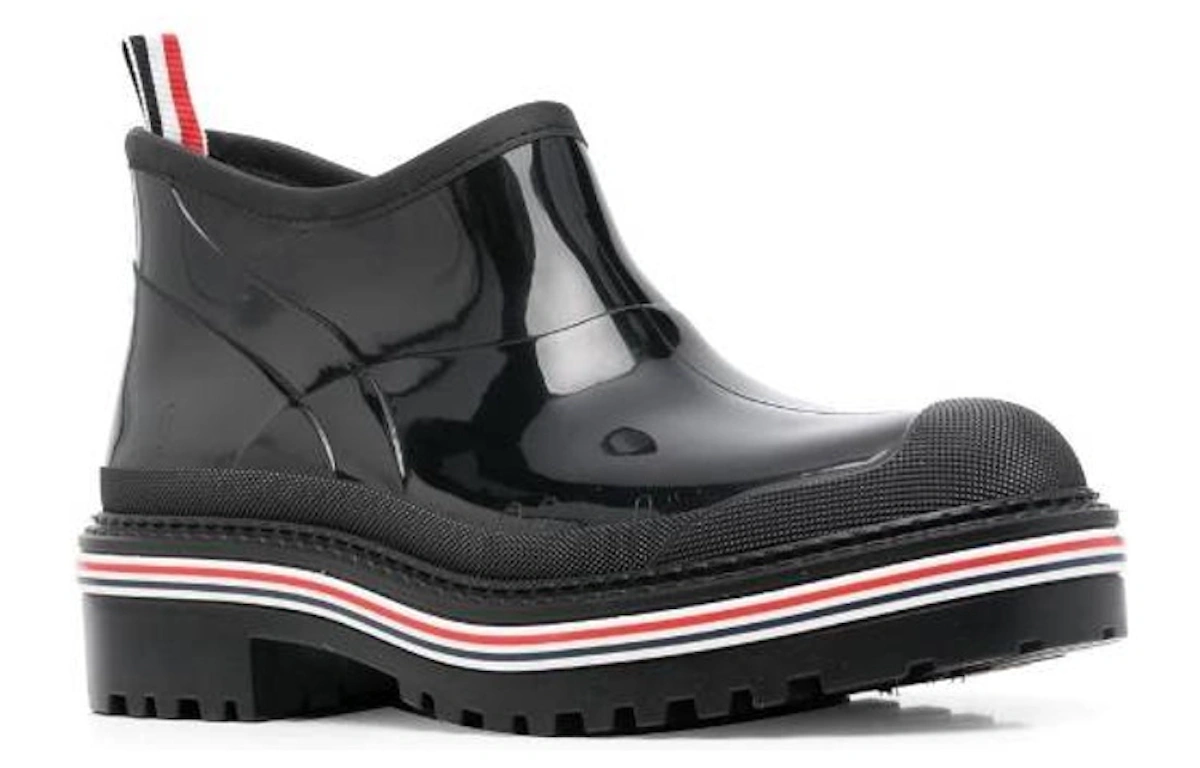 Thom Browne Rubber Pull-On Boot 'Glossy Black'