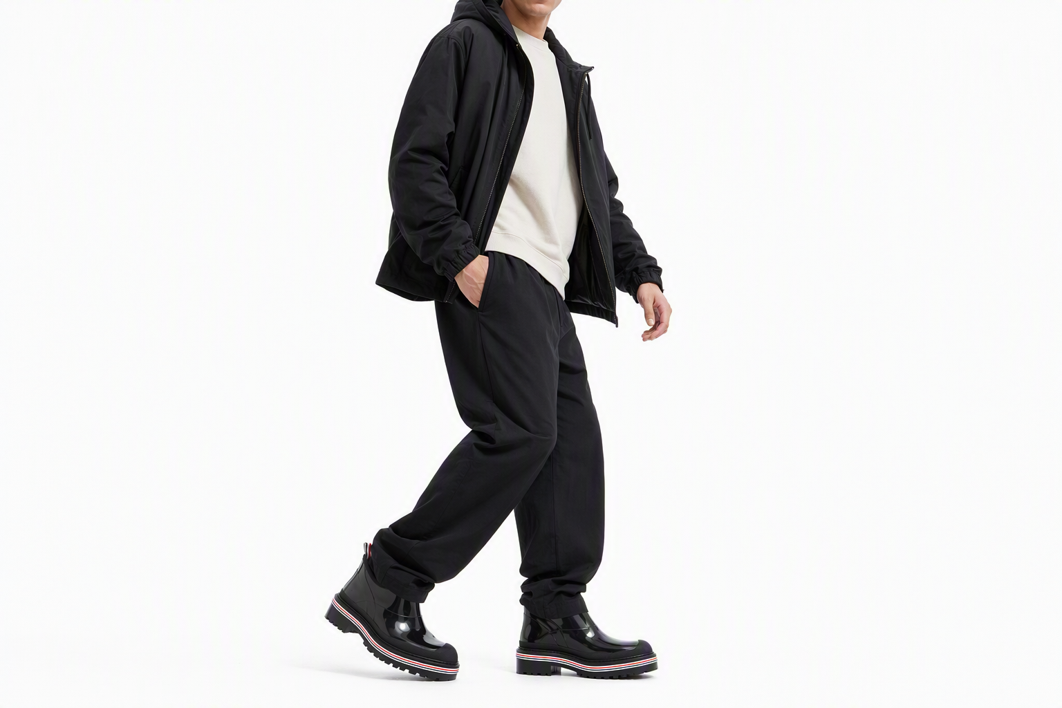 Order Bota Thom Browne de Goma 'Negro Brillante' MFB222A05690001