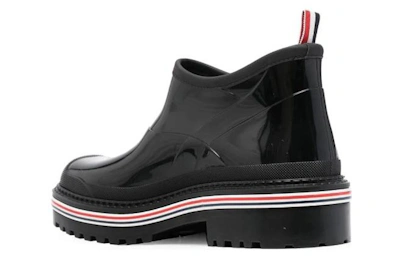 Thom Browne Rubber Pull-On Boot 'Glossy Black'