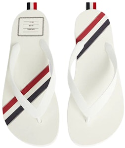 湯姆·布朗 橡膠 條紋 套穿 平跟 時尚涼拖 男款 白色 Lookbook 湯姆·布朗 橡膠 條紋 套穿 平跟 時尚涼拖 男款 白色