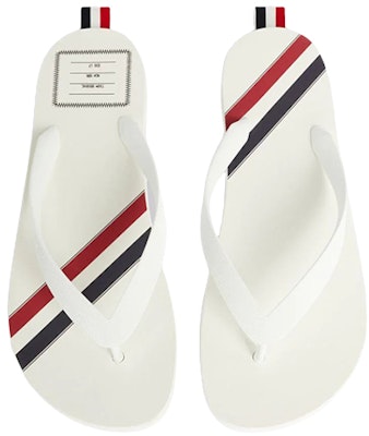 Thom Browne Sandalias de Goma con Raya 'Blancas' MFL071A05690100 Lookbook Thom Browne Sandalias de Goma con Raya 'Blancas' MFL071A05690100