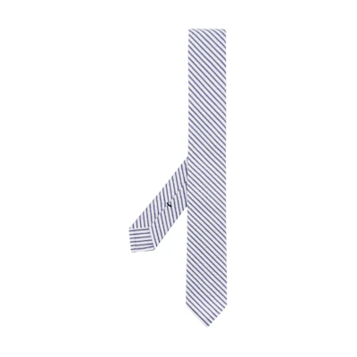 THOM BROWNE Seersucker Striped Tie Blue Fashion Accessory MNL001A00572415