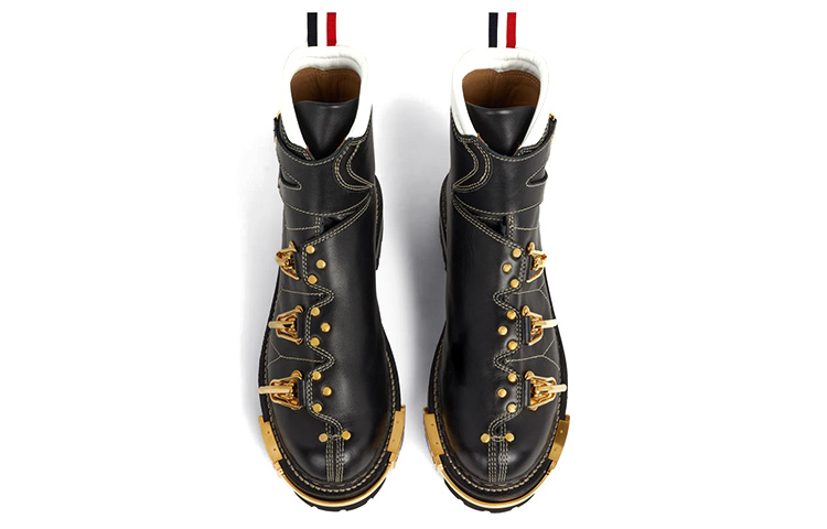 Lookbook Stivaletto Thom Browne ''Nero Oro'' MFB195A05584001