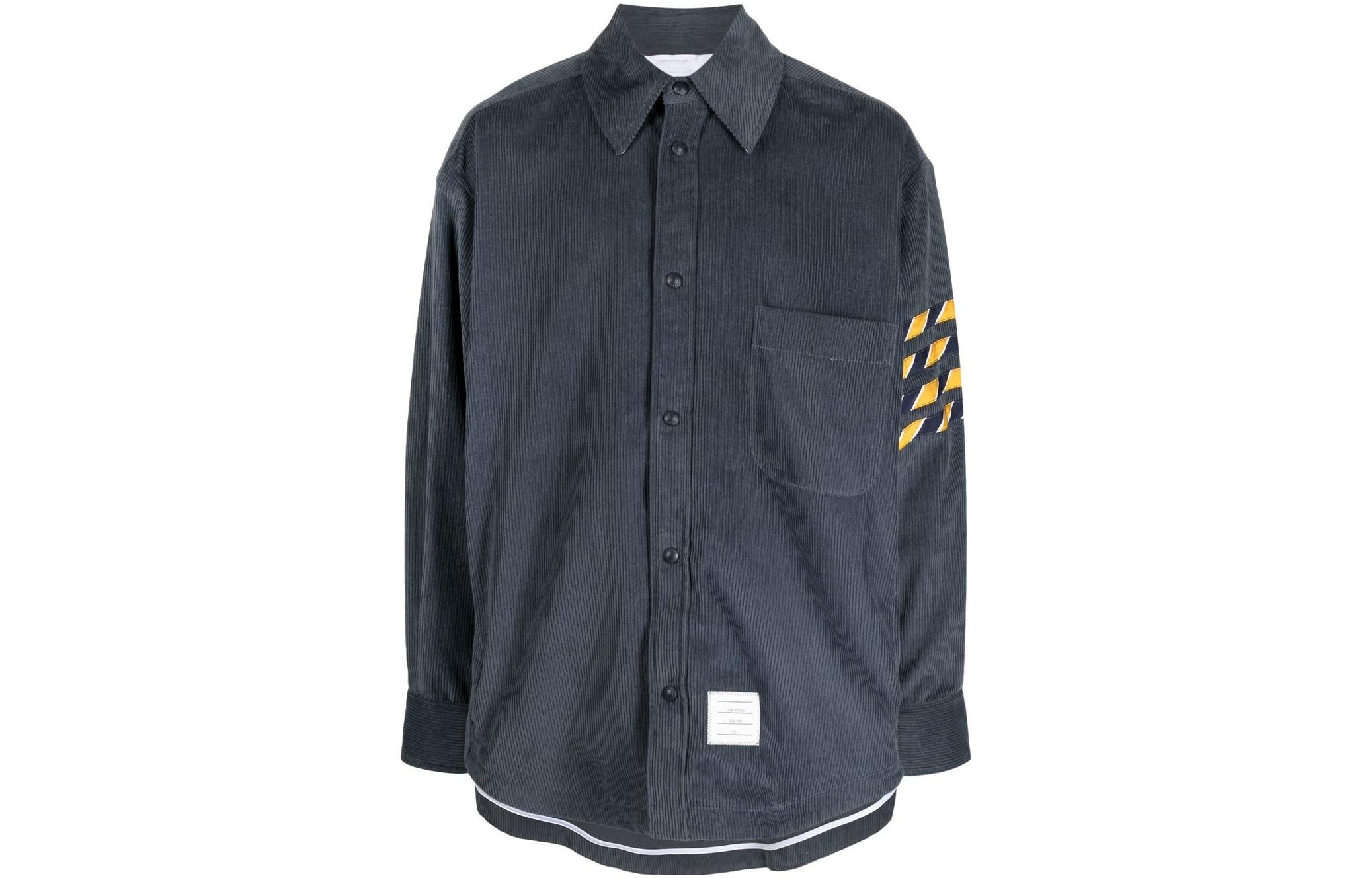 Thom Browne Single-Breasted Notched Collar Jacket Men’s Blue MJO145A-F0220-415