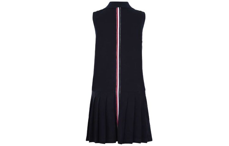 Lookbook Thom Browne 无袖褶皱网球连衣裙 - 海军蓝 FJD057A-00050-415