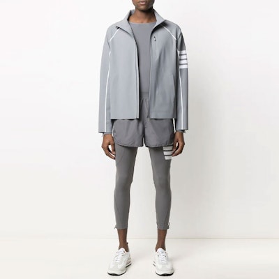 トム ブラウン スリムフィット 4バー 長袖Tシャツ グレー MJA001A-06770-035 Purchase トム ブラウン スリムフィット 4バー 長袖Tシャツ グレー MJA001A-06770-035