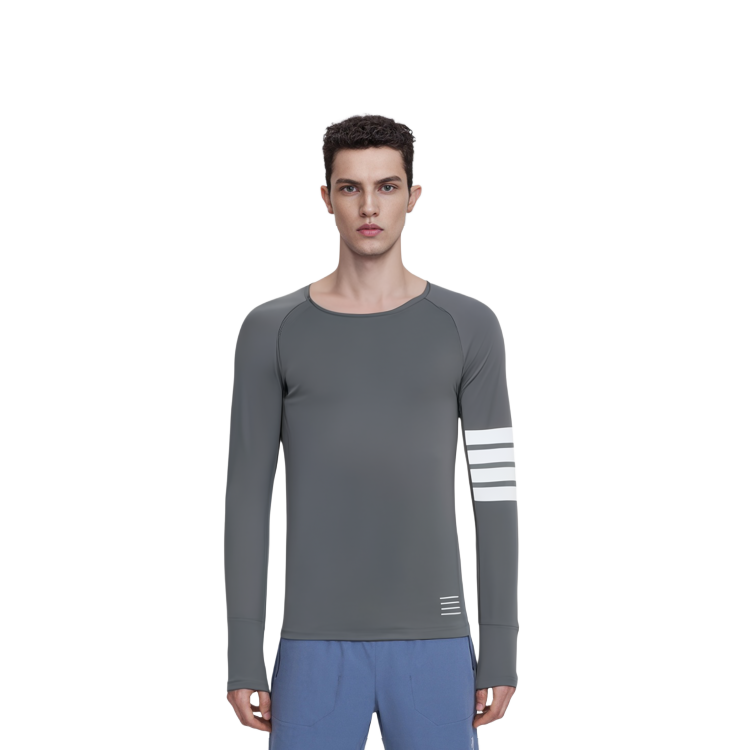 Sizing トム ブラウン スリムフィット 4バー 長袖Tシャツ グレー MJA001A-06770-035