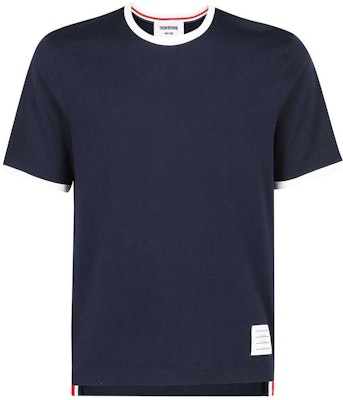 Thom Browne 修身側開衩針織T恤 藍色 MJS083A-00042-415 Order Thom Browne 修身側開衩針織T恤 藍色 MJS083A-00042-415