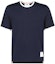 Order Thom Browne 修身側開衩針織T恤 藍色 MJS083A-00042-415