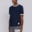 Shop Thom Browne 修身側開衩針織T恤 藍色 MJS083A-00042-415