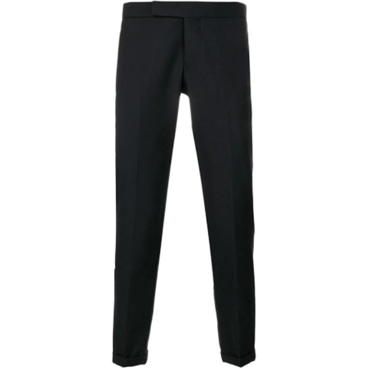 THOM BROWNE Slim Fit Wool Trousers with Tricolor Stripes. MTC062A-03532-415