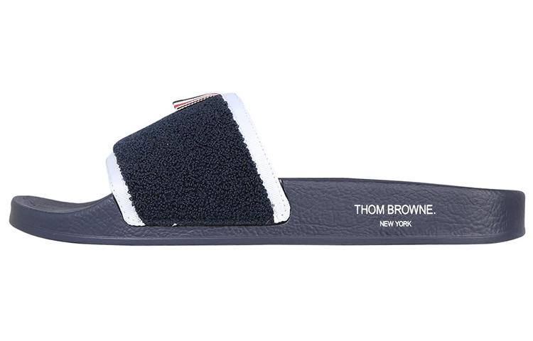 Buy トムブラウン ネイビー スリッポン MFL054A07686415