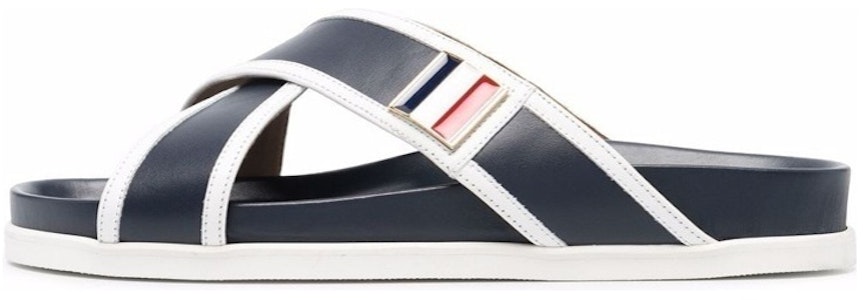 Sandal Selipar Thom Browne 'Navy Calf Leather'. MFL079A05584415 Buy Sandal Selipar Thom Browne 'Navy Calf Leather'. MFL079A05584415