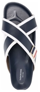 Sandal Selipar Thom Browne 'Navy Calf Leather'. MFL079A05584415 Shop Sandal Selipar Thom Browne 'Navy Calf Leather'. MFL079A05584415