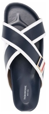 Sandalias Thom Browne Slip-On 'Cuero de Ternera Azul Marino' MFL079A05584415 Shop Sandalias Thom Browne Slip-On 'Cuero de Ternera Azul Marino' MFL079A05584415