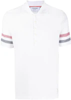 Order THOM BROWNE 純色白色 Polo 衫 夏季返校特別版 MJP169-AJ0046-100